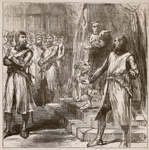 Révolte des barons contre le roi, illustration de Cassells Illustrated History of England