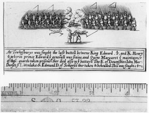 La bataille de Tewkesbury entre le roi Édouard IV (1442-83) et le prince Édouard (1453-71) en 1471