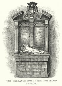 Le monument Belhaven, église Holyrood (gravure)