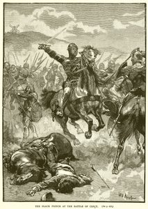 Le Prince Noir à la bataille de Crécy - English School