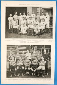Les Bombay Gymkhanas et les London Caledonians, équipes de football présentées dans The Illustrated Sporting and Dramatic News, 21 novembre 1891