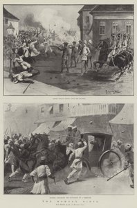 Les émeutes de Bombay (lithographie) - English School