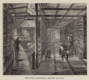 Les galeries de livres, British Museum (gravure) - English School