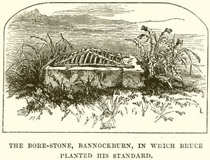 La Pierre de Bore, Bannockburn, où Bruce planta son étendard - English School
