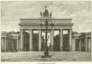 La porte de Brandebourg, Berlin, 1870