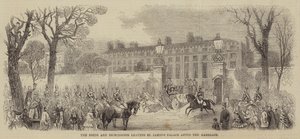 Les mariés quittant le palais de St James après le mariage - English School