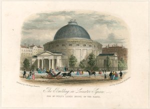 Le bâtiment à Leicester Square pour le grand modèle de la terre de M. Wyld