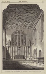 Chapelle Royale, Savoy, Strand, restaurée, M. Sydney Smirke, RA, Architecte (gravure)