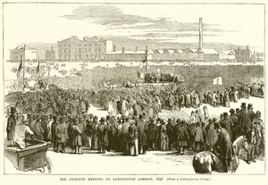 La Réunion Chartiste sur Kennington Common, 1848 - English School
