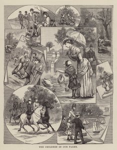 Les enfants dans nos parcs (gravure) - English School
