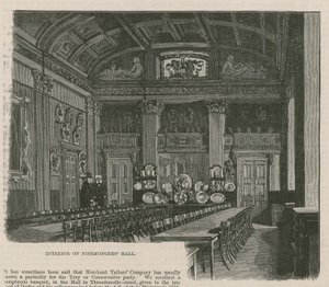 Les guildes de la ville : La Fishmongers Company : Intérieur de la Fishmongers Hall