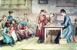 La Salle de classe, vers 1880