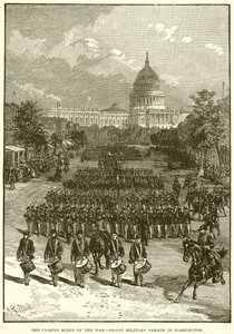La scène finale de la guerre - Grand défilé militaire à Washington - English School