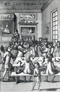 La foule du café, par Edward Ward, tiré de Vulgus Britannicus