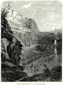 Le Colisée avant les fouilles récentes (gravure) - English School
