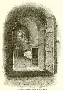 La cellule des condamnés à Newgate - English School