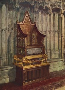 La chaise du couronnement de George VI, tirée du journal "The Illustrated News". - English School