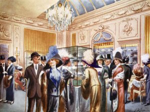 Exposition de la tiare de couronnement, avril 1911, chez Cartier