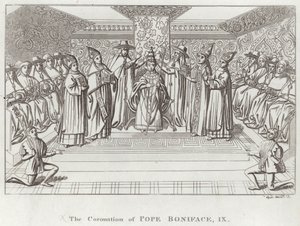Le couronnement du pape Boniface IX - English School