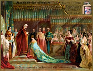 Le couronnement de la reine Victoria, Carte Liebig - English School