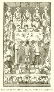 Cour du banc du roi, époque de Henri VI - English School