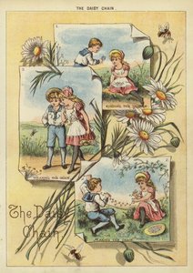 La chaîne de marguerites (chromolithographie) - English School