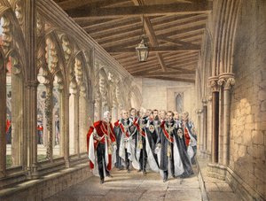 Le cloître du doyen, Windsor, 10 mars 1863, de A Memorial of the Marriage of Edward VII and Alexandra of Denmark, pub. 1864