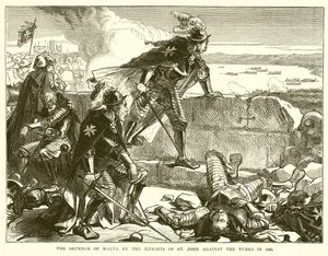 La défense de Malte par les chevaliers de Saint-Jean contre les Turcs en 1565 - English School