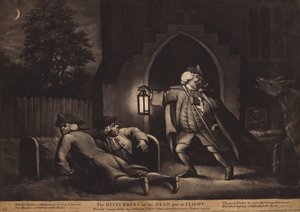 Les perturbateurs des morts mis en fuite (aquatinte)