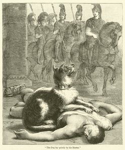 "Le chien restait tranquillement près de son maître" - English School