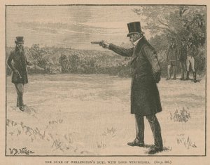 Le duel du duc de Wellington avec Lord Winchilsea - English School