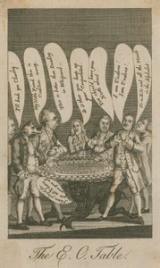 La Table E O; caricature