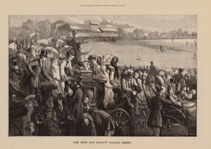 Le match de cricket entre Eton et Harrow (gravure)