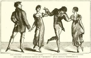 Le premier quadrille dansé à Almacks - English School