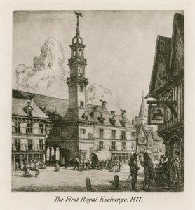 Le premier Royal Exchange, Londres, 1571