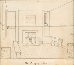Le quartier des flagellations à la prison de Newgate - English School