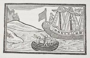 Les voyages étrangers de Sir John Mandeville, illustration de Chap-books du XVIIIe siècle par John Ashton, pub. 1882