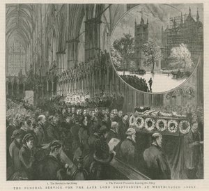 Service funèbre pour feu Lord Shaftesbury à Westminster - English School