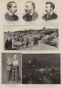 Les funérailles de feu Alfred Lord Tennyson, DCL, poète lauréat (gravure) - English School