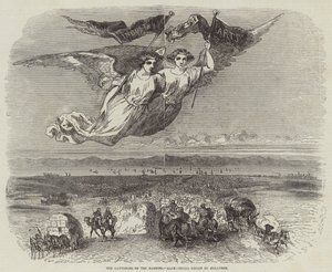Le rassemblement des nations, dessin allégorique par Johannot (gravure) - English School