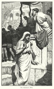 La femme du gladiateur (gravure) - English School