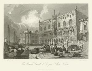 Le Grand Canal et le Palais des Doges, Venise, 1844 - English School