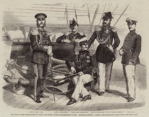 Le grand-duc Constantin de Russie et suite, sur le pont du "Général-Amiral" - English School