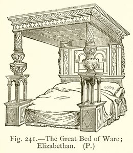Le grand lit de Ware; Élisabéthain - English School
