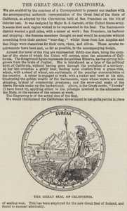 Le grand sceau de Californie (gravure)