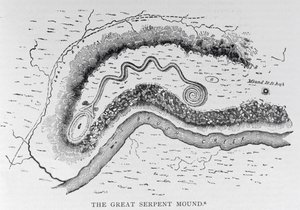 Le Grand Serpent Mound, près de Locust Grove, Ohio, 2ème siècle avant JC, de 