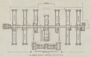 Hôpital Herbert, Woolwich, Plan du Rez-de-Chaussée (gravure)