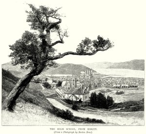 Le lycée, vu de Roslyn (gravure) - English School