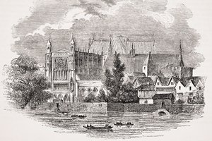Les Chambres du Parlement depuis la rivière à l