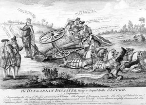 Le Désastre Hongrois, suite de la Bourbier, 1757 - English School
